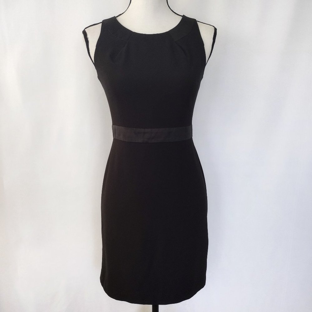 Forever 21 Sleeveless Double Vent Black Sheath Dress